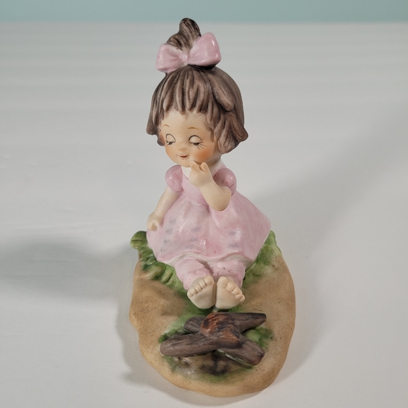 Lefton Nursery Rhymes Figurines 245 Jack Be Nimble and Little Polly Flinders HTF - Picture 13 of 14